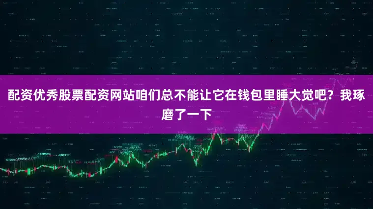 配资优秀股票配资网站咱们总不能让它在钱包里睡大觉吧？我琢磨了一下